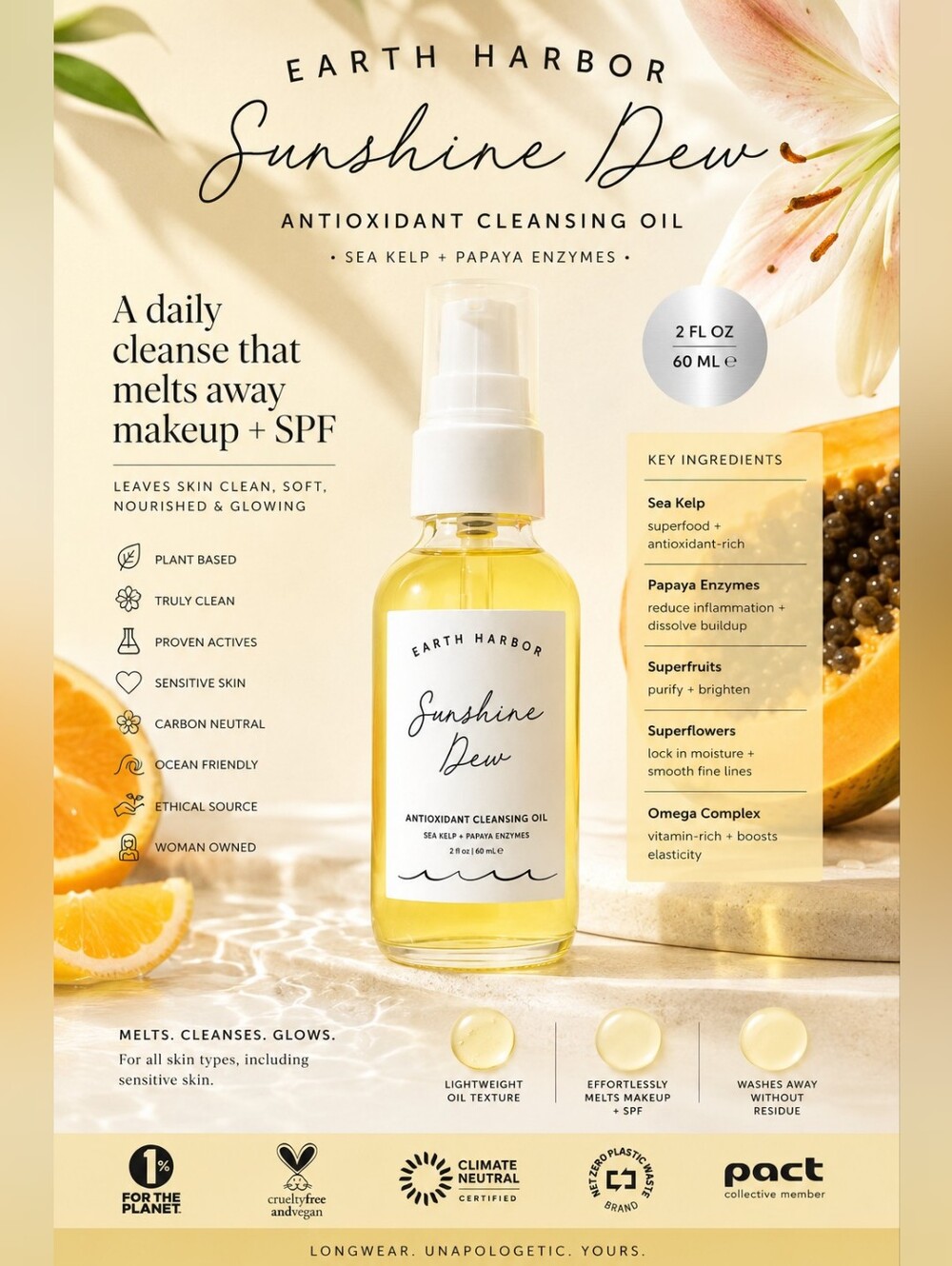 Earth Harbor Sunshine Dew Antioxidant Cleansing Oil